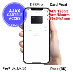 AJAX Pass (BK) - cartela de proximitate, configurare din aplicatia mobila