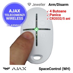 AJAX SpaceControl (WH) - telecomanda 4 butoane, LED stare