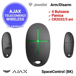 AJAX SpaceControl (BK) - telecomanda 4 butoane, baterie preinstalata pentru 5 ani