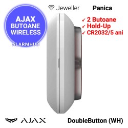 AJAX DoubleButton (WH) - buton panica dublu wireless, grosime 16mm