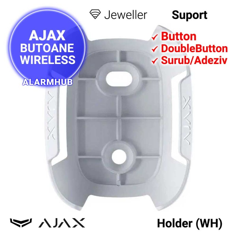 AJAX Holder (WH) - suport buton panica Button/DoubleButton, alb