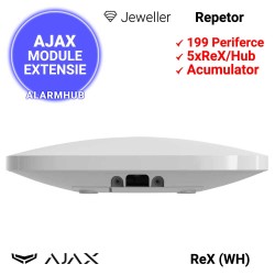 AJAX ReX (WH) - repetor semnal wireless, grosime 3.6cm