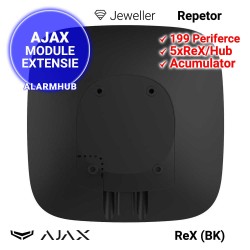 Repetor wireless AJAX ReX (BK) - instalare rapida cu suport
