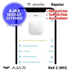 AJAX ReX 2 (WH) - repetor wireless, configurare prin aplicatia mobila AJAX