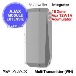 AJAX MultiTransmitter (WH) - modul emitator-receptor, carcasa plastic de culoare alba