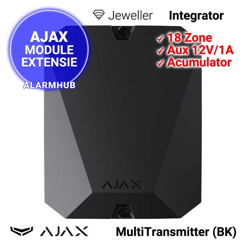 Modul hibrid AJAX MultiTransmitter (BK) - suporta 18 zone cablate