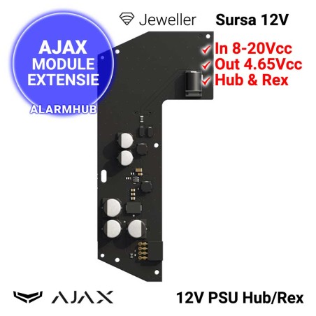AJAX 12V PSU Hub/Rex - modul sursa alimentare interna, placa