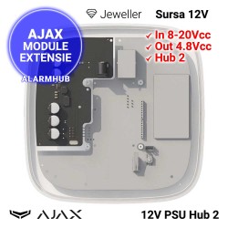 AJAX 12V PSU Hub 2 - modul sursa alimentare interna, instalare in centrala