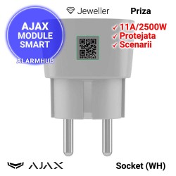 AJAX Socket (WH) - priza inteligenta, cod QR pentru inrolare rapida