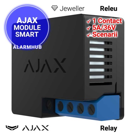 AJAX Relay - modul automatizare cu iesire pe releu, 24Vcc/230Vca