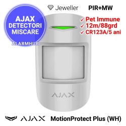 AJAX MotionProtect Plus (WH) - detector dual PIR+MW, alb