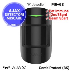 Detector wireless AJAX CombiProtect (BK) - PIR si Geam Spart, negru