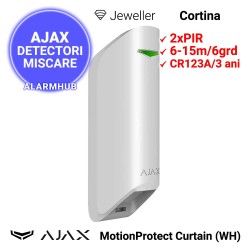 Detector cortina wireless AJAX MotionProtect Curtain, culoare alba