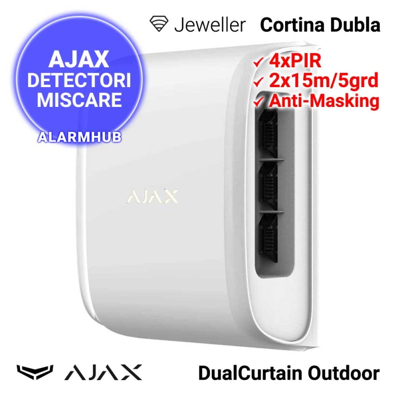 Detector AJAX wireless de exterior - AJAX DualCurtain Outdoor