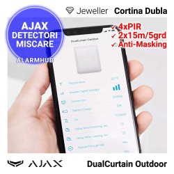 Detector exterior AJAX DualCurtain Outdoor - setari din aplicatia mobila