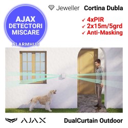 Exemplu instalare detector exterior AJAX DualCurtain Outdoor