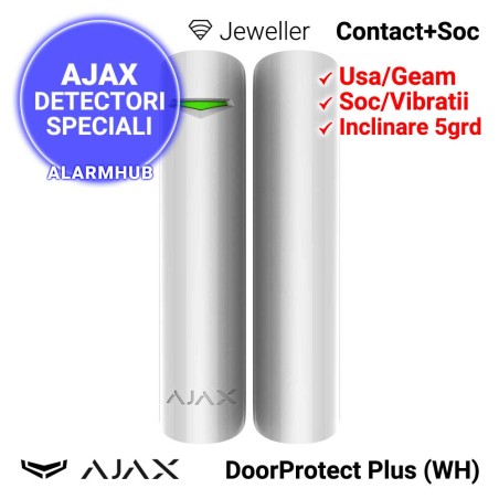 AJAX DoorProtect Plus (WH) - contact + soc + tilt, alb