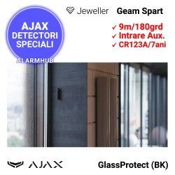 Detector geam spart AJAX GlassProtect (BK) - exemplu instalare