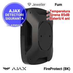 Detector fum si temperatura AJAX FireProtect (BK) - sirena integrata 85dB