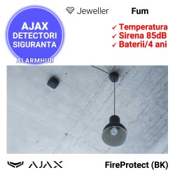 Detector fum si temperatura AJAX FireProtect (BK) - exemplu instalare