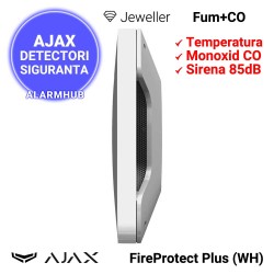 AJAX FireProtect Plus (WH) - detector inceput incendiu si scurgere gaz