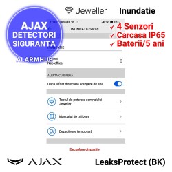 Detector inundatie AJAX LeaksProtect (BK) - setari din aplicatie mobila