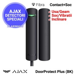 Detector AJAX DoorProtect Plus Fibra (BK) - deschidere, soc, inclinare