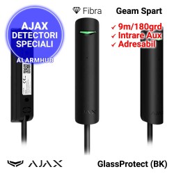 Detector geam spart AJAX GlassProtect Fibra (BK) - detectie 9m/180grd