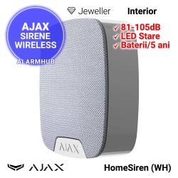 AJAX HomeSiren (WH) - dimensiuni reduse 75x76x27mm