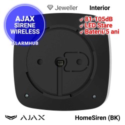 Sirena interior AJAX HomeSiren (BK) - instalare cu suport SmartBracket