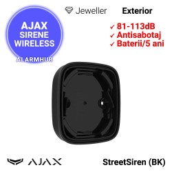 Sirena exterior AJAX StreetSiren (BK) - suport SmartBracket