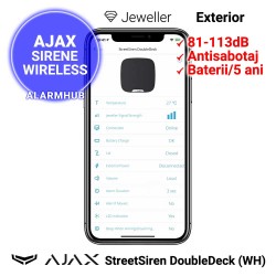 AJAX StreetSiren DoubleDeck (WH) - configurarea sirenei din aplicatia mobila