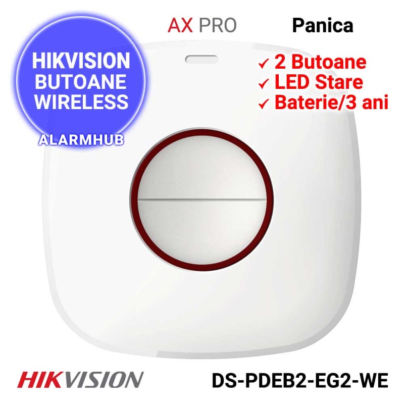 HIKVISION DS-PDEB2-EG2-WE - buton de panica wireless dublu
