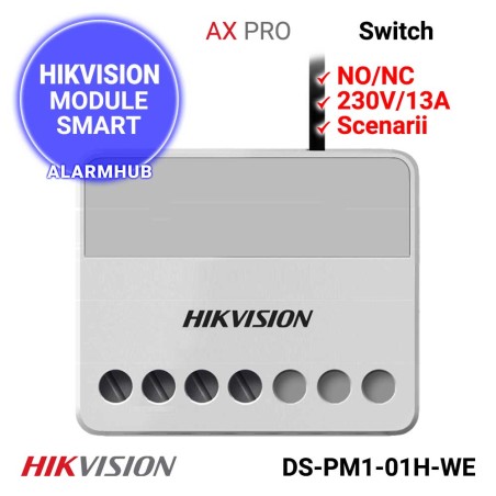 HIKVISION AX PRO DS-PM1-O1H-WE - modul automatizare cu iesire 200V/13A