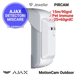 Detector wireless AJAX MotionCam Outdoor - suport si protectie suplimentara intemperii incluse