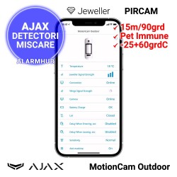 Detector AJAX MotionCam Outdoor - configurare din aplicatie mobila