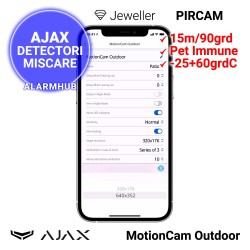 Detector wireless AJAX MotionCam Outdoor - programare din aplicatia mobila