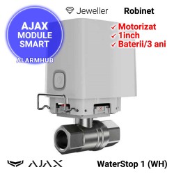 AJAX WaterStop 1 (WH) - robinet motorizat, dimensiune 1inch, alb