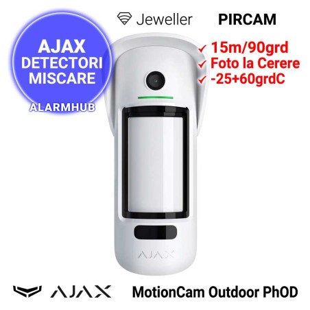 Detector de exterior cu camera AJAX MotionCam Outdoor PhOD
