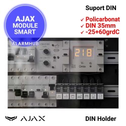 AJAX DIN Holder - exemplu instalare in tablou electric