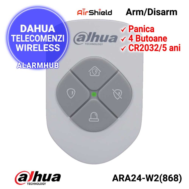 DAHUA ARA24-W2(868) - telecomanda armare, dezarmare, panica