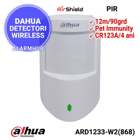 DAHUA ARD1233-W2 - detector PIR wireless, 12m/90grd, pet immune
