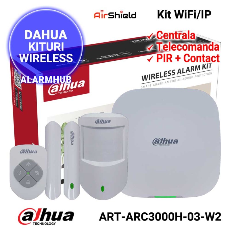 Kit alarma WiFi/IP wireless DAHUA ART-ARC3000H-03-W2