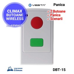 Buton panica CLIMAX Vesta DBT-15 - dublu, suporta scenarii