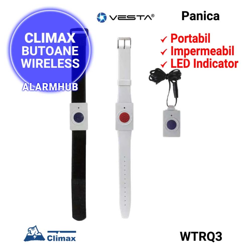 Buton panica CLIMAX Vesta WTRQ3 - portabil, impermeabil