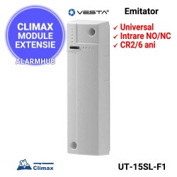 Modul emitator CLIMAX Vesta UT-15SL-F1 - pentru intrari cablate: contacte, detectori, butoane panica