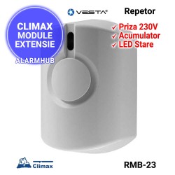 Repetor wireless CLIMAX Vesta RMB-23 - conectare la priza de 230V