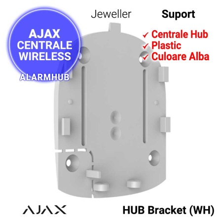 Suport alb AJAX HUB Bracket (WH)  - compatibil centrale wireless Hub