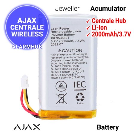 Acumulator AJAX HUB Battery  - compatibil centrale wireless Hub