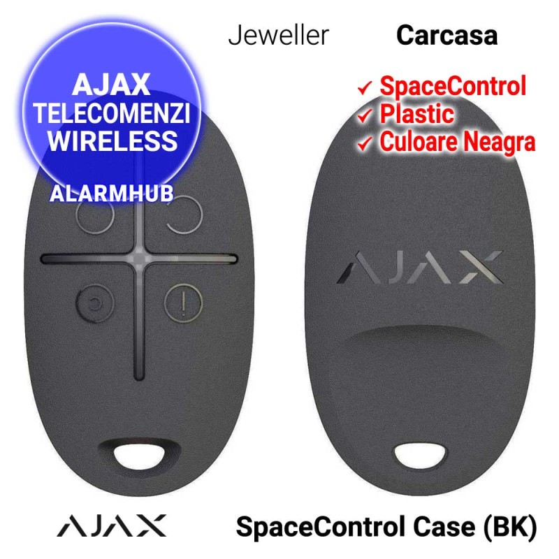 Carcasa telecomanda neagra AJAX SpaceControl Case (BK)